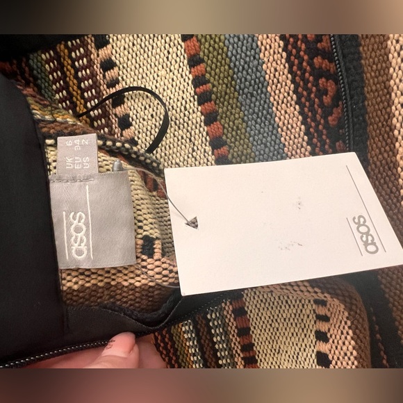 ASOS Embroidered Striped Midi Pencil Skirt - Picture 3 of 3